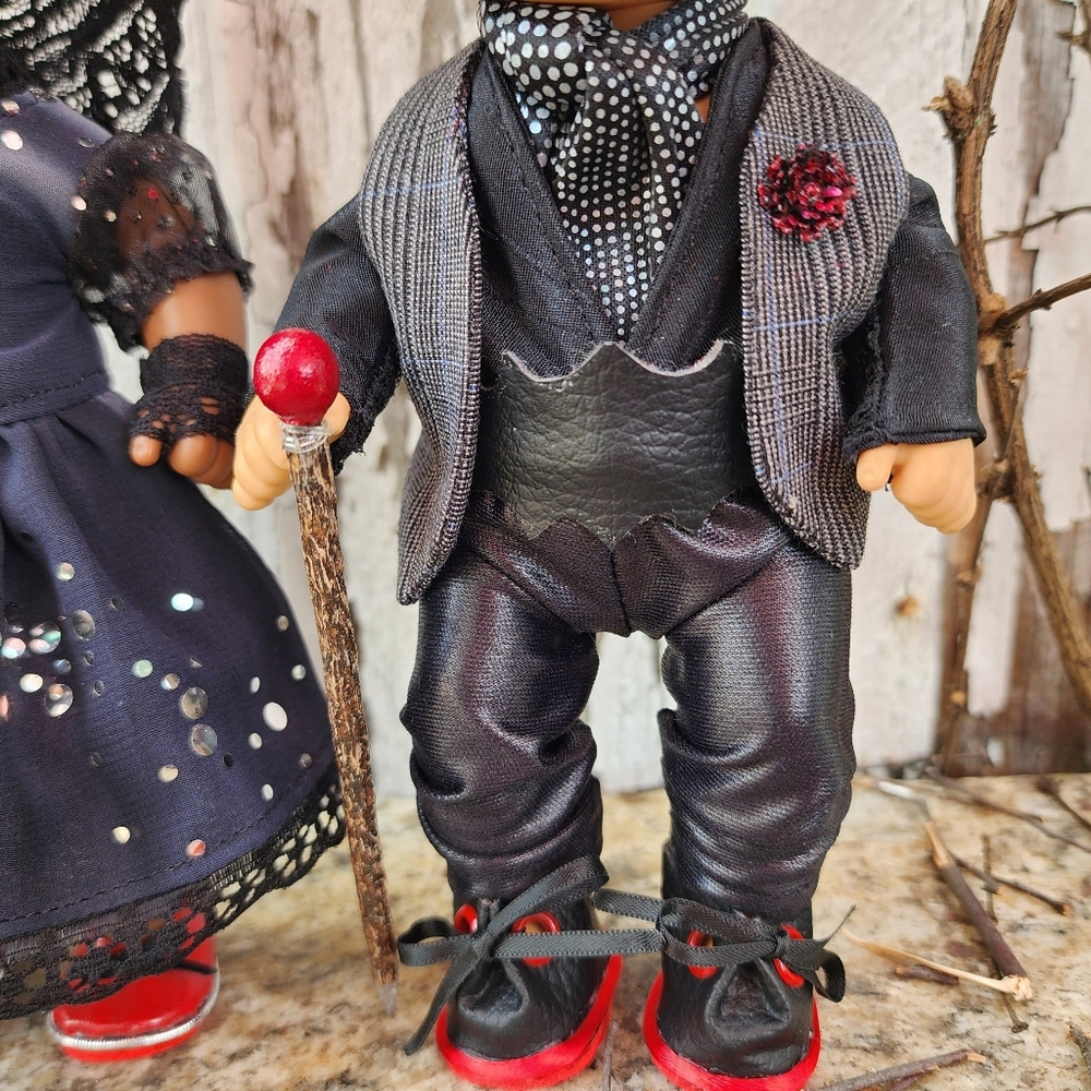 🎨 8 Inch Little Bitty Baby Traditional Gothic Boy and Girl Outfits - Picture 5 of 15